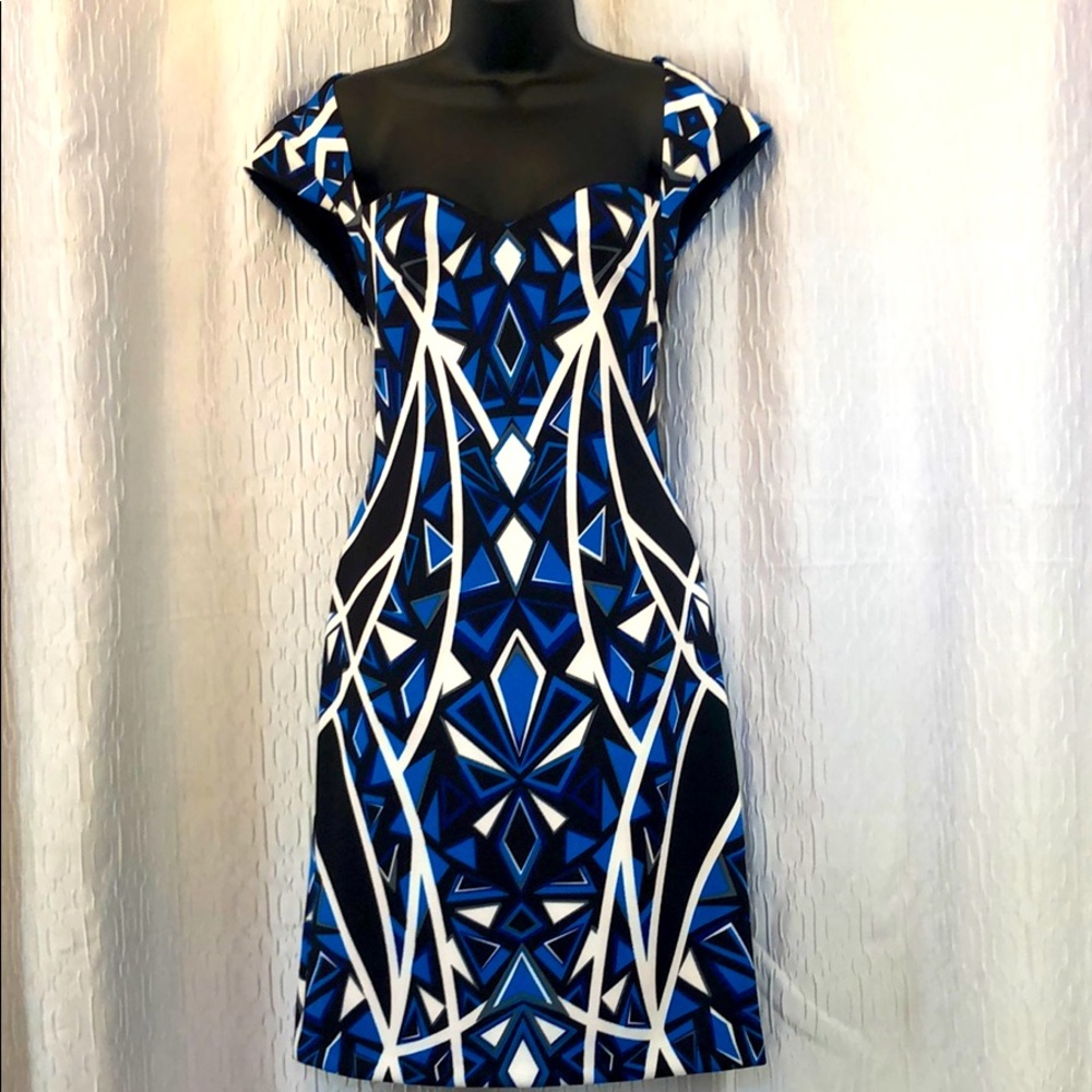 Black & Blue & White Bodycon dress Laundry 8